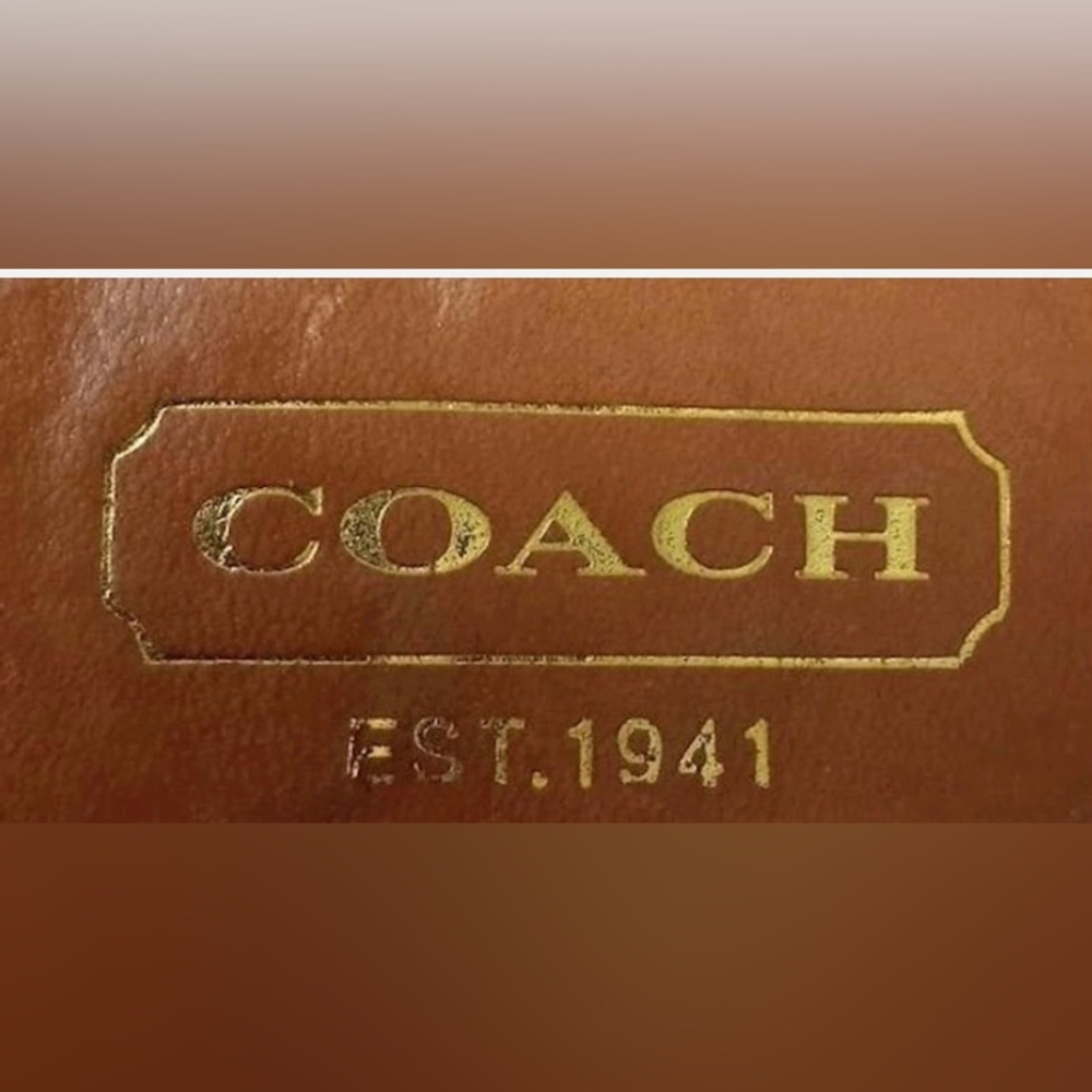 Coach Jan Women's Chestnut Leather Cork Wedge platform sandals Size 7B EUC! $168 - Picture 8 of 9
